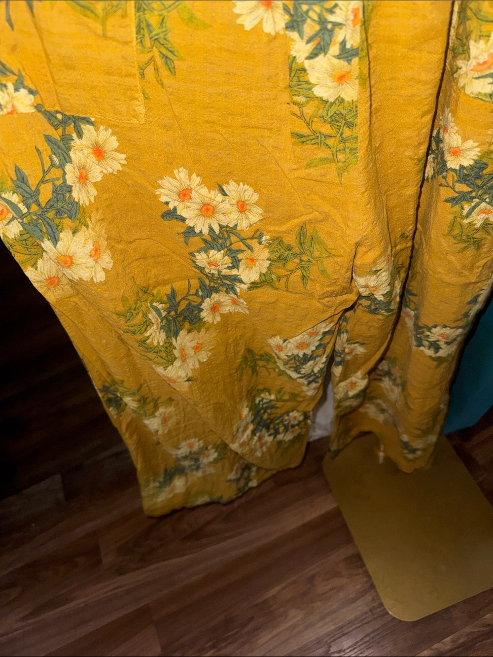 DAVI & DANI Mustard Yellow Floral Sleeveless Jumpsuit - Picture 5 of 6